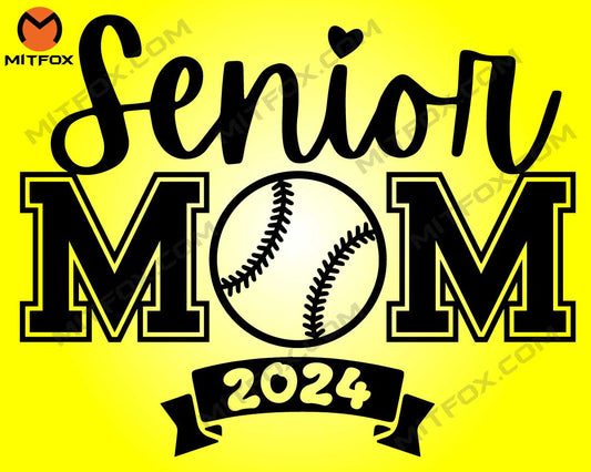 Baseball Senior Mom 2024 Svg
