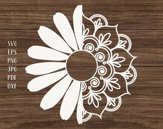 Daisy mandala svg - mitfox