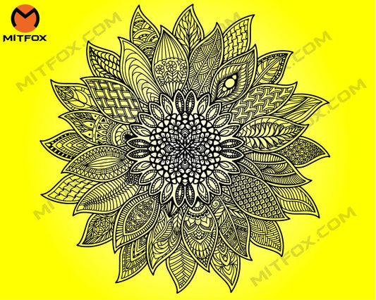 Sunflower SVG / Zentangle SVG / Mandala SVG / Flower Svg / Svg Files for Cricut / Silhouette Files