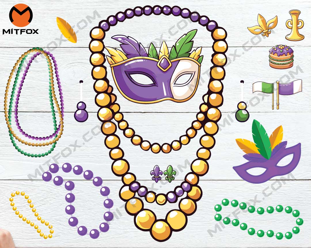 Mardi Gras beads svg cricut - mitfox