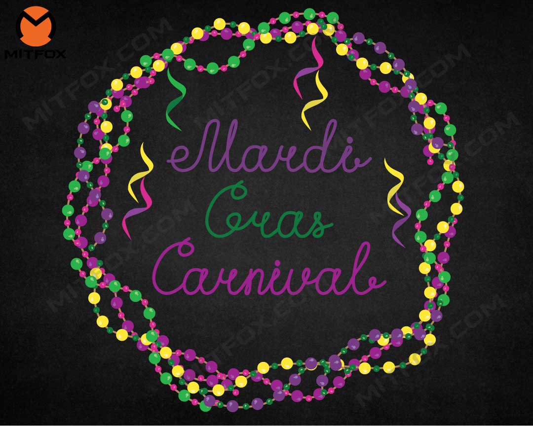 Mardi Gras beads svg