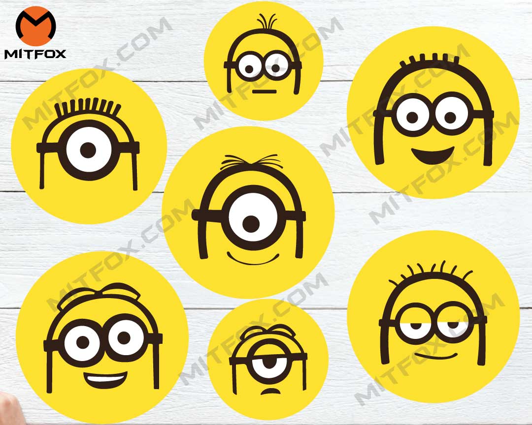 minions bundle svg, svg files for cricut, High quality layered files - mitfox