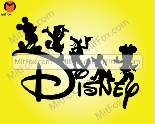 All Mouse Svg, Mickey Svg, Disneyland Svg, Mouse font Svg, Vinyl Cut File, Svg, Pdf, Jpg, Png, Ai Printable Design File