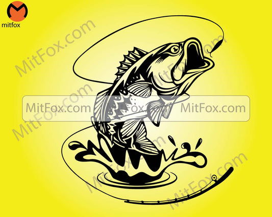 Bass Fish svg, Bass Fish png, Bass Fishing svg, Bass Fish Clipart, Bass Fish Cutfile, Bass svg, Fishing Dad svg, Angling svg, Angler svg