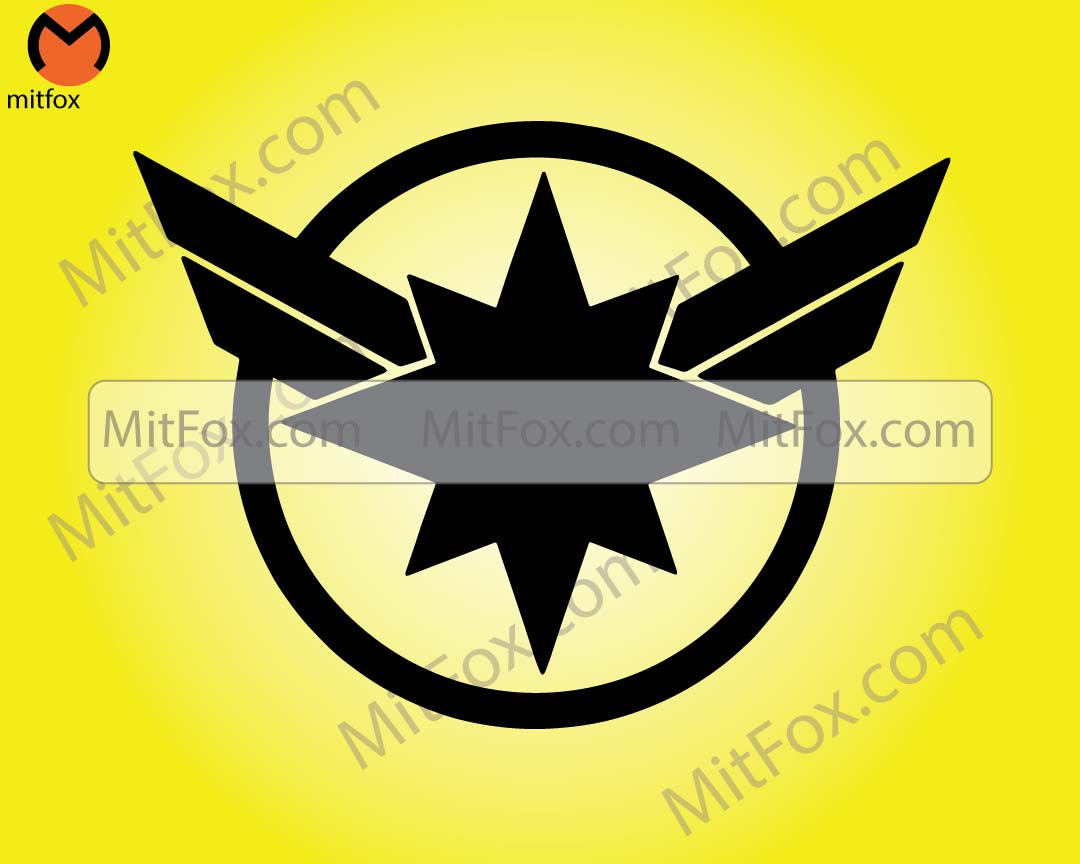 Captain Marvel Logo, Marvel, Avengers | svg, png, eps, dxf | Cricut Cut File | Silhouette | Instant Download