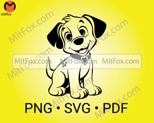 Chocolate Labrador Svg, Labrador Retriever Png, Labrador Silhouette, Puppy Svg, Dog Vector, Black And White Print, Commercial Use License