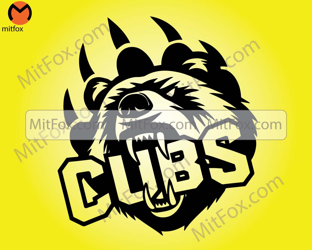 Cubs School Spirit, Cutting Template, svg, png, eps, dxf, jpg files for Cricut or Silhouette, Sublimation