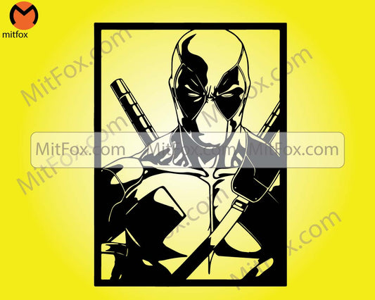 Deadpool SVG dxf file, Avengers Svg Cut File, Marvel Dxf, Deadpool Superhero Svg cutting files, Instant digital download