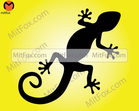 Gecko SVG | Lizard Gecko Clipart | Lizard Gecko Silhouette Cut File | Lizard Svg Jpg Eps Pdf Png Dxf Download SC1940