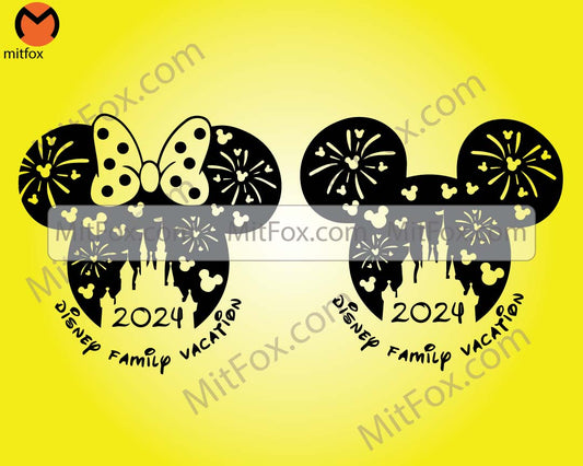 Mouse Ear Family Trip Svg, Family Trip 2024 Svg, Theme Park Family Vacation 2024 SVG Png Eps, Custom Family Svg, Cut File Cricut Svg