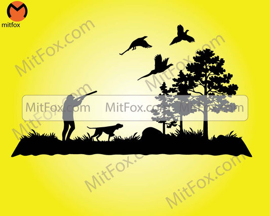 Pheasant Hunter Svg , Hunting Dog , Pheasant Hunting Svg , Pheasant Svg , Hunting Clipart , Bird Hunting Svg , Hunting Season Svg