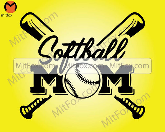 Softball MOM svg, cut file, softball svg, softball mom shirt, Mom svg, softball mom cut file, softball mom, Svg  - Dxf