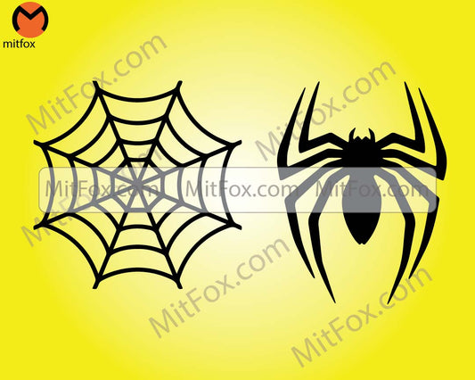 Spider Web SVG, Scary Spider SVG, Digital Download, Instant Download, Png - Pdf - Ai - Jpeg