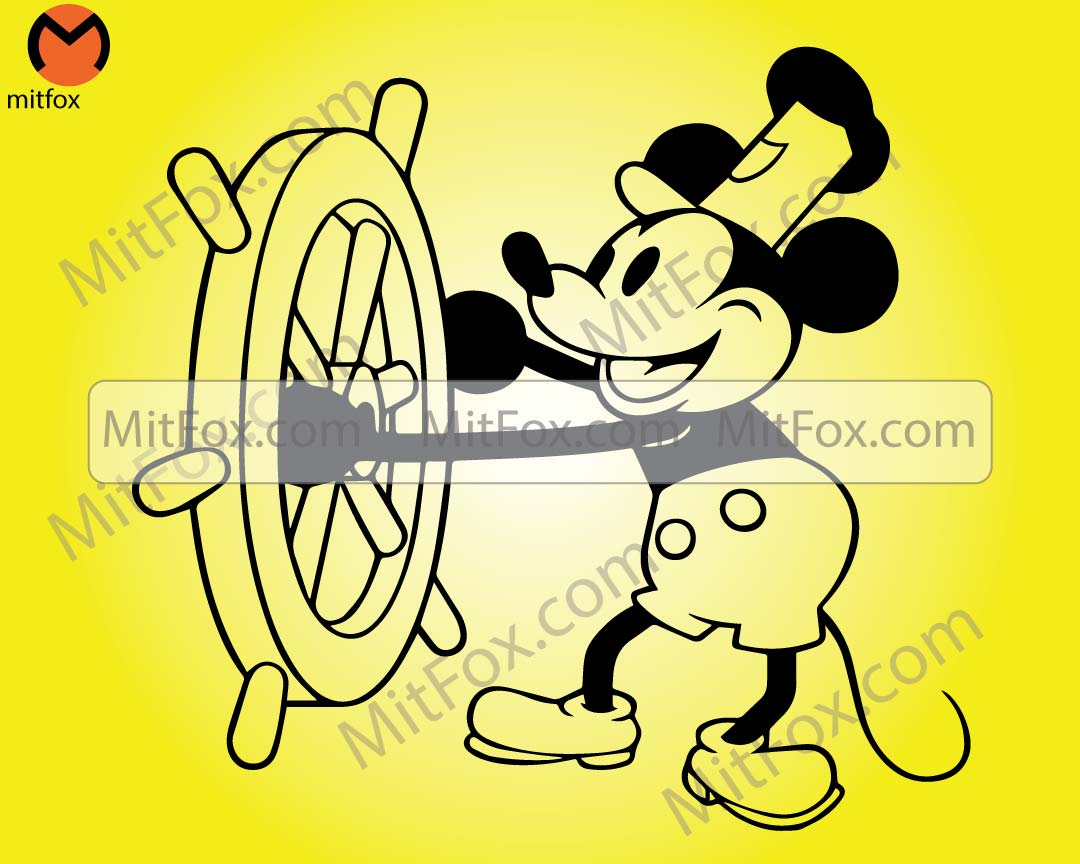 Steamboat Mouse svg, mickey svg, steamboat willie, Digital Download, Cut File, Cricut, Silhouette, Glowforge