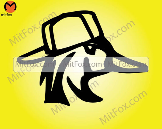 Wood Duck With Hat Decal- Truck Decal- Car Decal Sticker